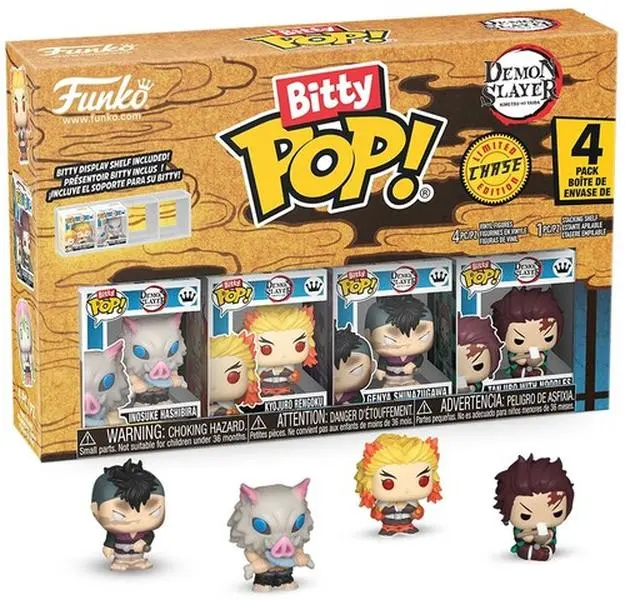 Funko Bitty POP!: Demon Slayer - Inosuke 4-pack  [COLLECTIBLES] Vinyl figurine/statue, 4 Pack, Collectible