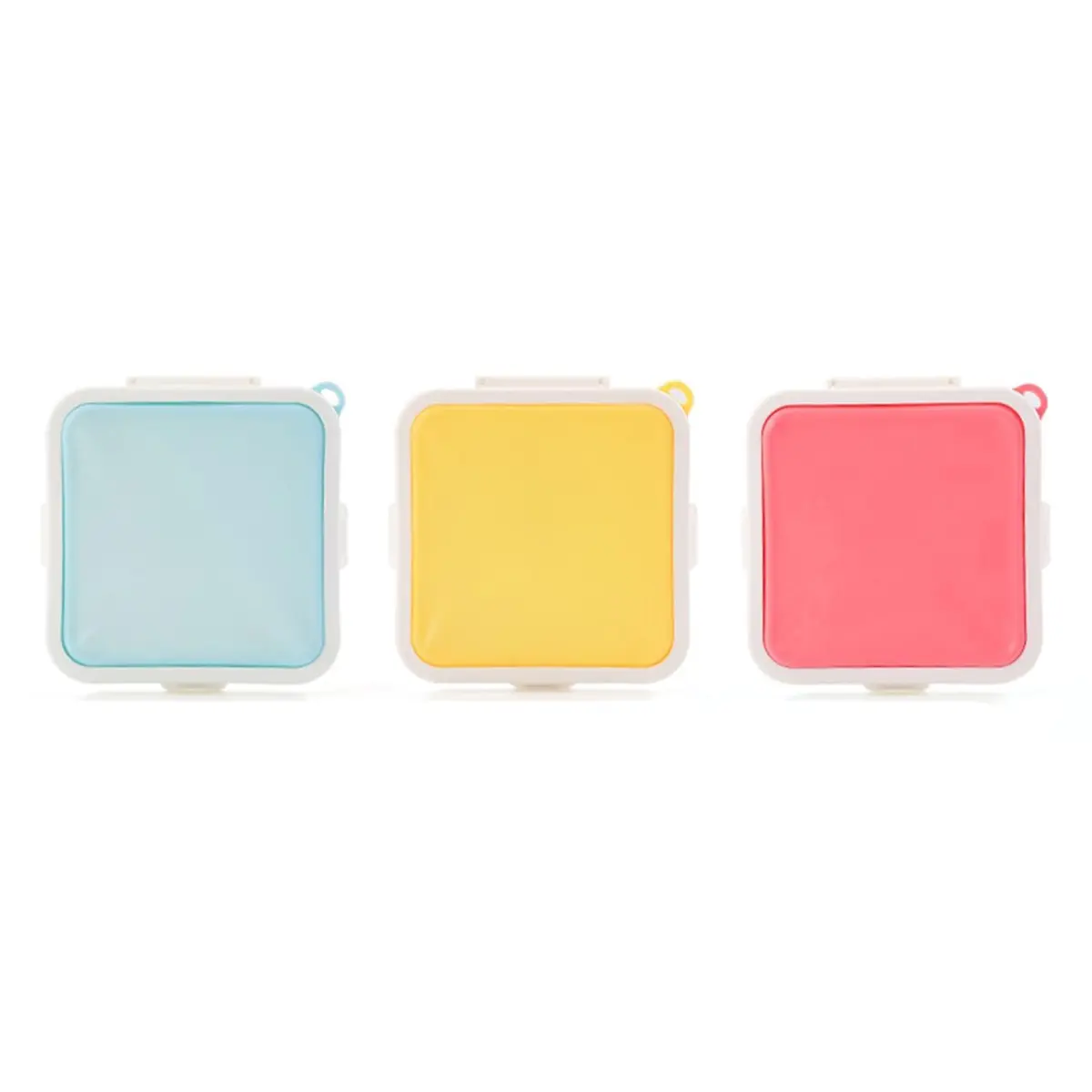 Silicone Sandwich Container Set, 3 Colors, BPA-Free & Leak-Proof Design, Ideal for Lunchbox, Snack Box, Food Storage Solution, Leakproof Container