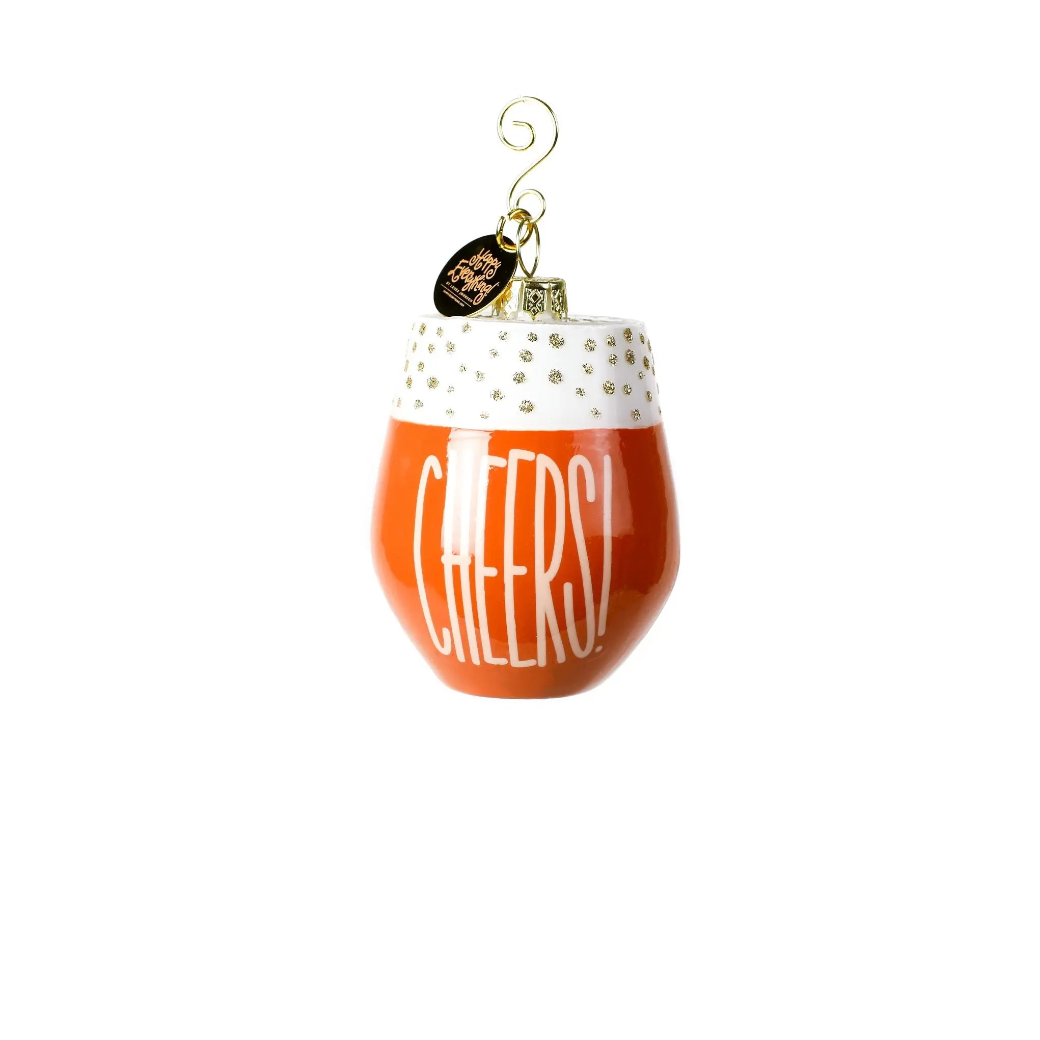 Wine Cheers Shaped Ornament