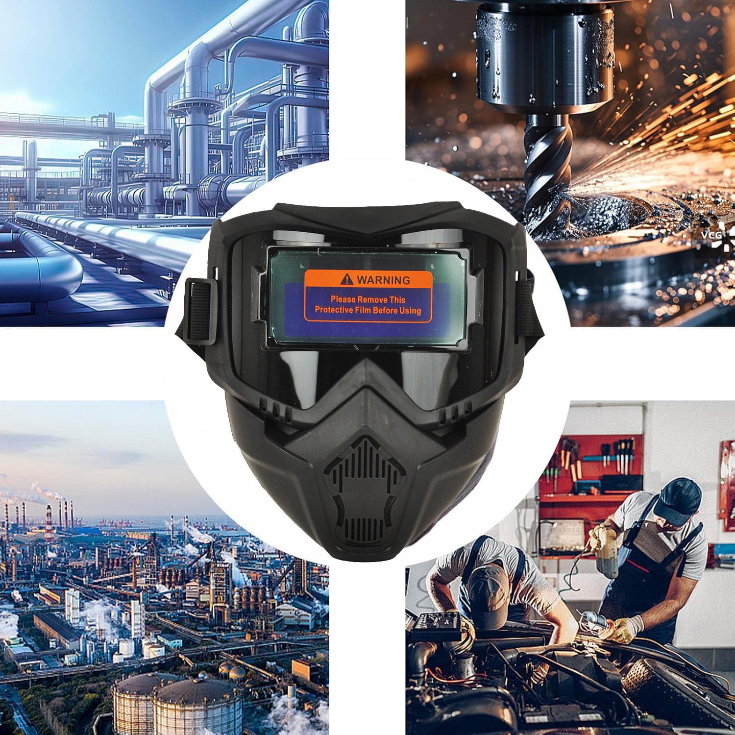 Spring Auto Darkening Welding Helmet – Solar Welding Hood, for TIG MIG ARC Welding, Approved Vented Hard Hat  Plasma Cutting Table
