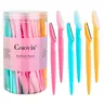 Colovis Women's Stainless Steel Eyebrow Shaver Kit - Plastic Handle, Protective Cover, 66 Pcs Colorful Set, 400g, Safe Newbie-Friendly Eyebrow Shaping Tool & Facial Hair Removal Tool for Face & Body