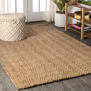 JONATHAN Y Espina Hand Woven Herringbone Chunky Jute Indoor Area Rug; for Living Room, Kitchen, Bedroom, Dining Room, Office JONATHAN Y Espina Hand Woven Herringbone Chunky Jute Indoor Area Rug; for Living Room, Kitchen, Bedroom, Dining Room, Office