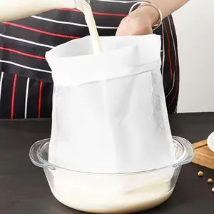 Ultra-fine Reusable Cheesecloth Bag, Filter Cloth for Soymilk, Juice & Wine Dregs, Tea Making Tool, Kitchen Gadgets for Precise Filtration and Squeezing