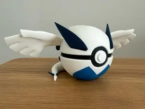 #0249 Lugia Ball - Made to Order, High-Quality PLA, 3D Printed Pokeball Figure