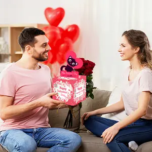 Surprise her/him this romantic Valentine’s Day or on their birthday! This DIY red envelope pull-out gift box set comes with a decorative topper, bringing a unique and creative surprise gift to your lover, friends, and family.