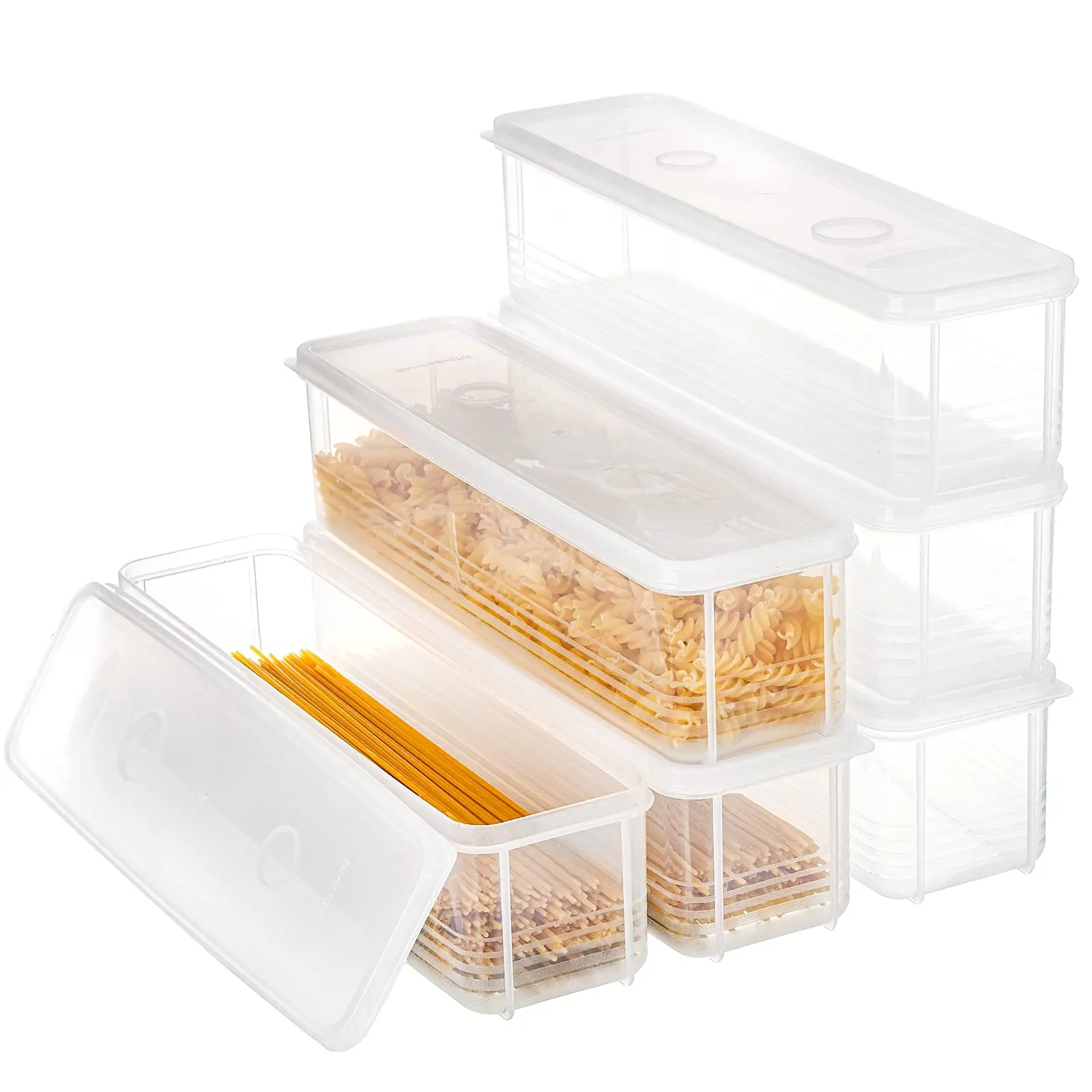 2-Piece Food-Grade Storage Containers Set, Ideal for Noodles & Herbs, Perfect for Kitchen, Hotel, Fridge Use, Durable Solid Plastic & Versatile