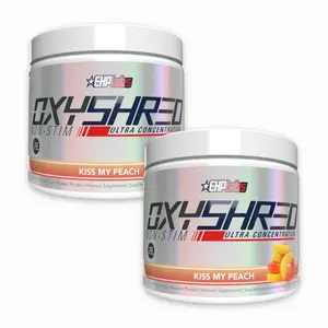 EHP Labs OxyShred Non-Stim Twin Packs 2 x Pre-Workout Powder 33 Serves Caffeine-Free Sugar-Free Vegan Gluten-Free for Men Women Health Fitness Supplements - Muscle Edible Healthcare  | New Year New Me