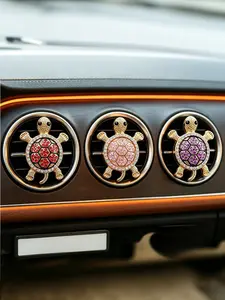 Rhinestone Turtle Car Diffuser - Luxurious, Sparkling Air Vent Decoration