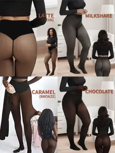 Winter Magic Fleece Uned Leggings One Seam - Compression band Fleece-lined Tights M To 3XL - 6 Shadesclosed Foot - Magic Skin Pantyhose Available inPlus Size and Light to BrownFu