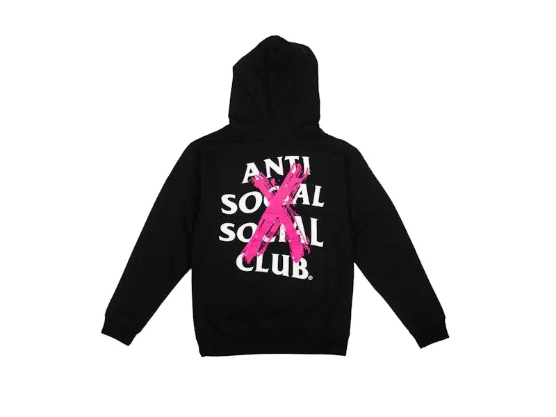 Anti Social Social Club Cancelled Hoodie Black (Pink X) (men) by StockX