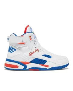 Patrick Ewing ECLIPSE White/Royal/Orange OG NYC Athletic Sneaker Sports Shoes - Stylish Colorblock Design with Lace-Up Closure