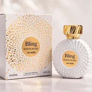 Mirada Bling White Pearl Eau de Parfum 100ML - Personal Use Fragrance with Gold Accents