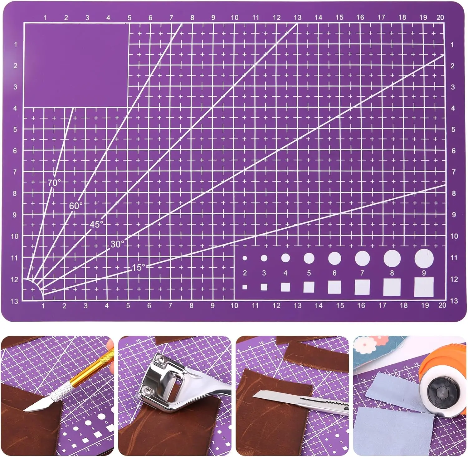Self Healing Cutting Mat Double Sided, Small Cutting Mat Great for Scrapbooking, Quilting, Fabric, Sewing Crafts Projects
