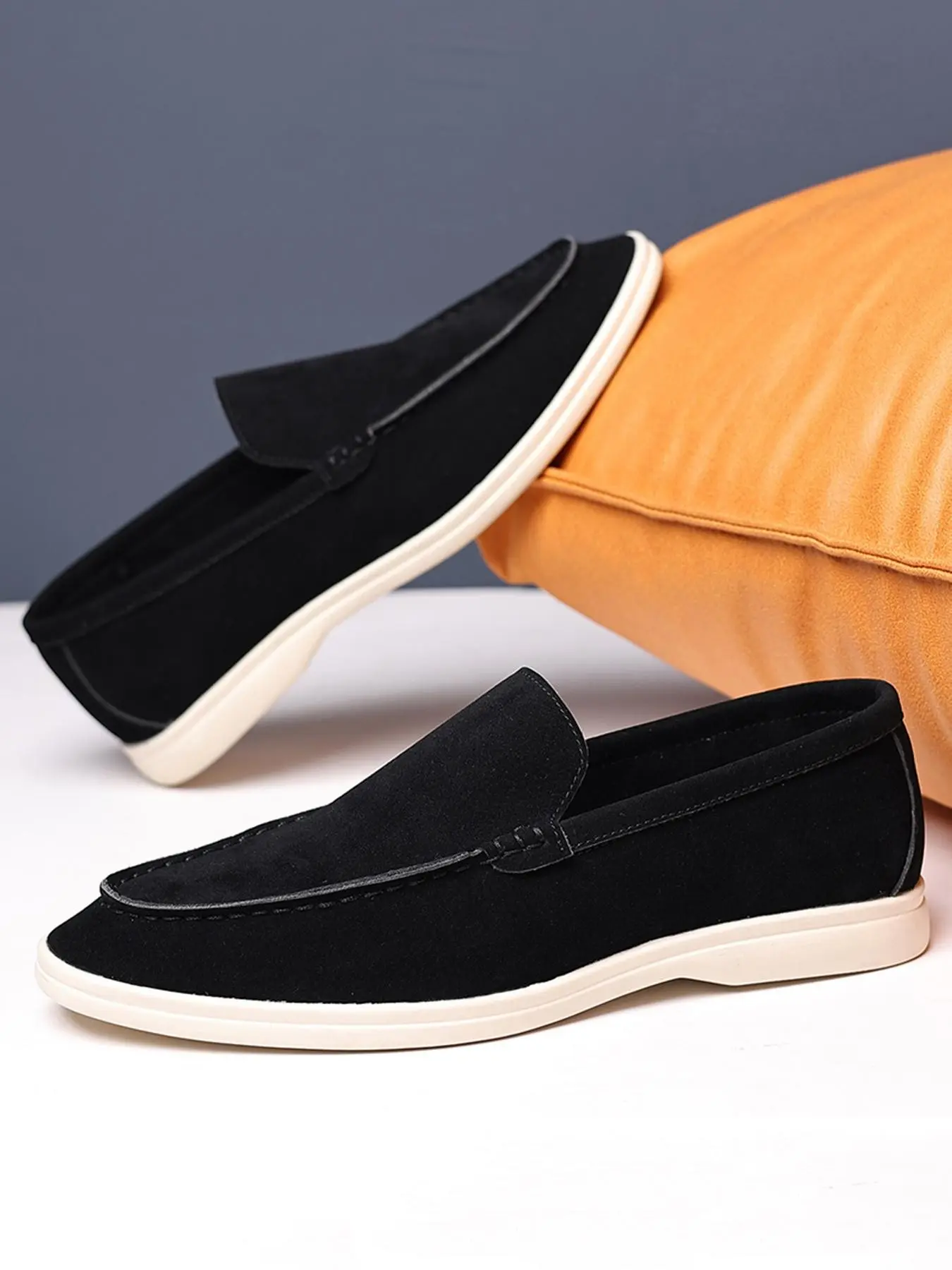 Men's Slip-On Beanies Shoes, Casual Fashion Shoes, PU Upper, Rubber Sole, Casual Style, All Seasons, Comfortable and Durable, Perfect for Daily Wear