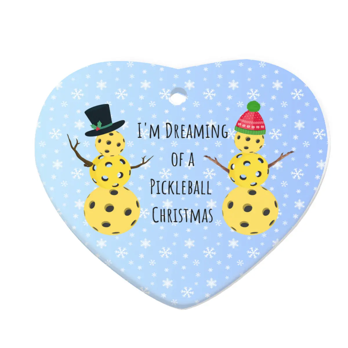 Pickleball Themed Christmas Ornament, Festive Home Decor for Holiday Celebrations