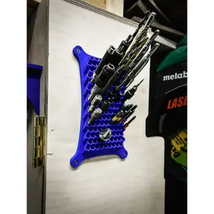 Hex Bit Holder, Drill Bit Storage, Shop Tools, Work Bench Shop Organization, Work Table, Tool Storage, Wall Mount Tool Organizer Tool Holder