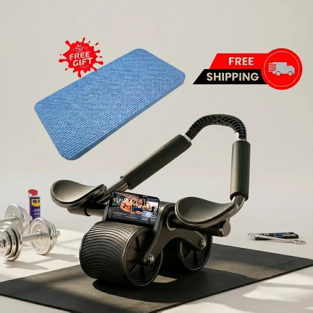 Ab Roller Wheel with Elbow Support & Push-up Board, Automatic Rebound Ab Roller, Abs Workout Equipment, Trainer Fitness Belly Training for Men & Women #abrollerwithelbowsupport #outdoor fun #tiktokmadebuymit #fitnessmusthaves #homeworkout fat