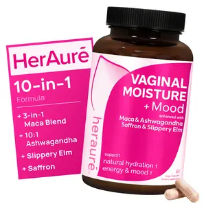 HerAuré Moisture & Moodbooster for Women | Ashwagandha, Saffron, Maca & Sea Moss | For Stress Relief, Energy, Bliss, Relaxation, 30 Servings,mothersdaygift,Summervibes