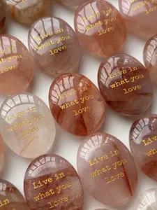 Original design natural crystal Quartz with iron oxide inclusions Red Garden Quartz mindfulness meditation Healing Stone Live in what you love