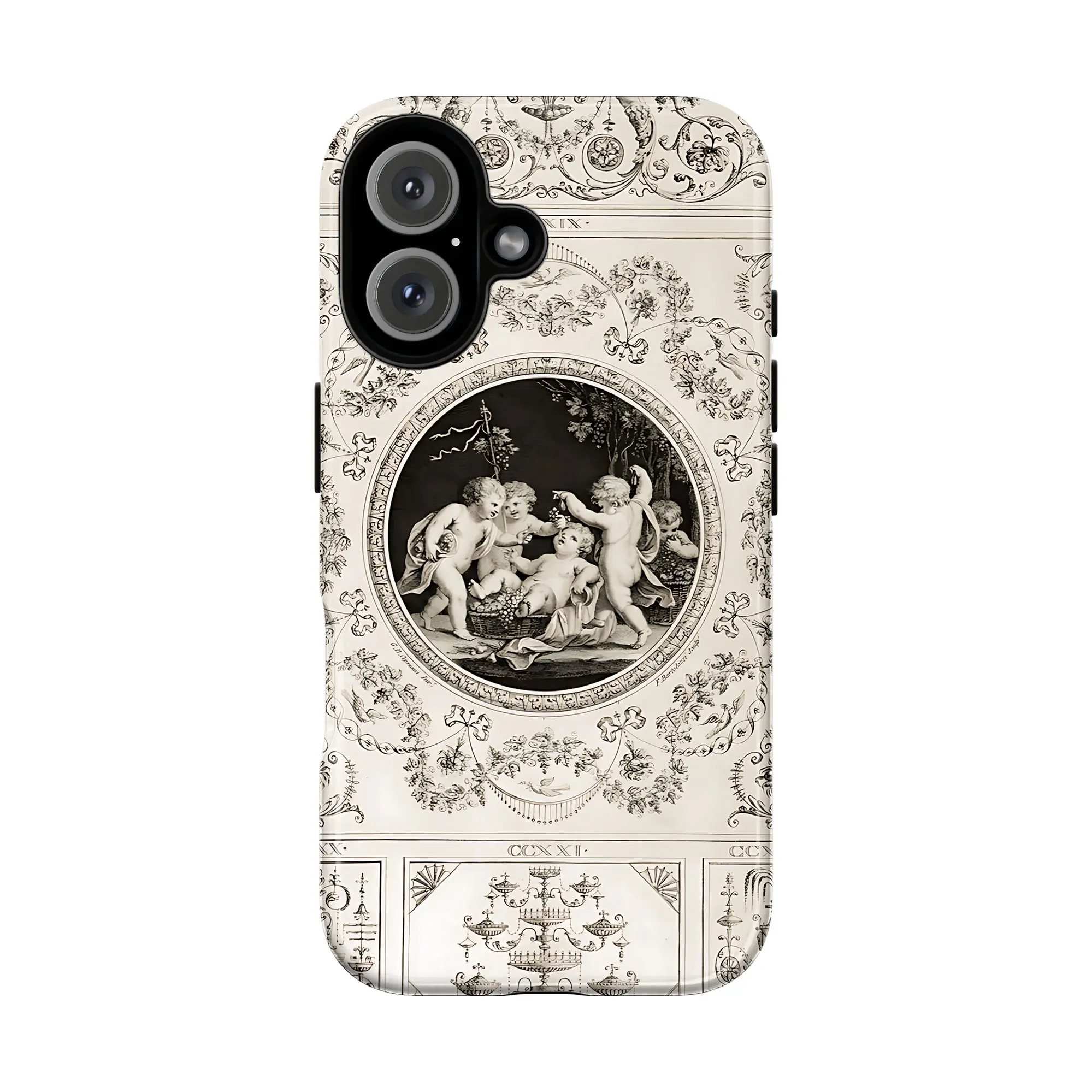 Coquette Cherub Floral Phone Case for For Samsung S25 24 23 iPhone 17 16 iphone 15 pro max case 14, iphone 13 cases, 12, 11, Romantic Victorian Angel Phone Case, Rose Floral Coquette Tough Case Collection, Pink Floral Cherub Coquette Phone Case