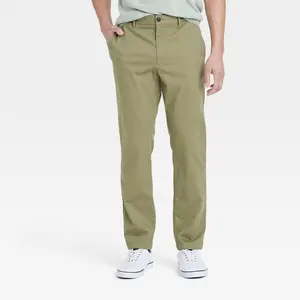 Men's Comfort Wear Slim Fit Chino Pants - Goodfellow & Co Olive Green 32x30