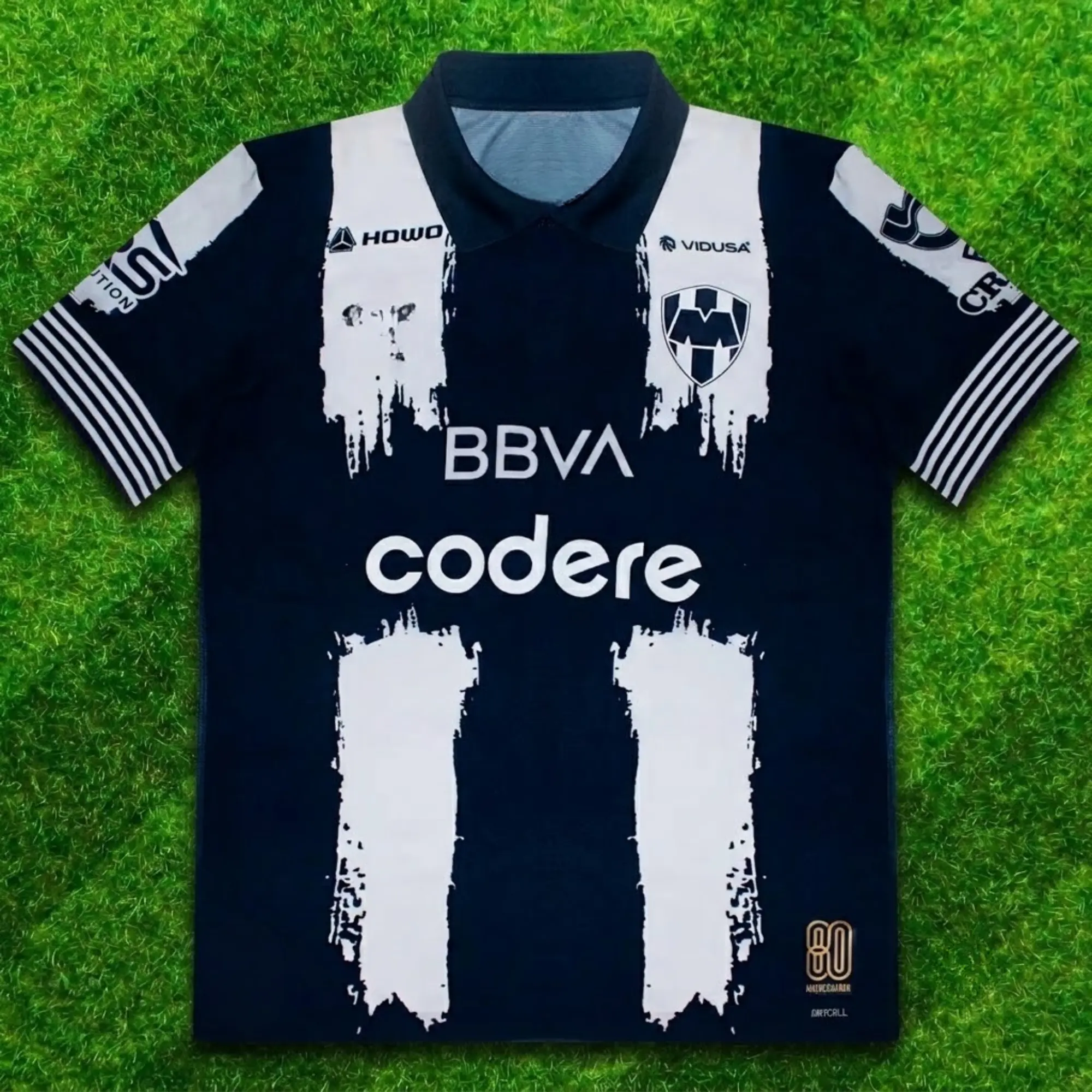Navy Monterrey Home Soccer Jersey 25-26, Quick-Dry Short Sleeve Soccer Shirt, Liga MX Soccer Jersey, Mexico Game Day Sports Top, Liga MX Fan Gear