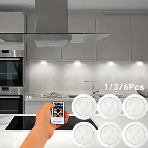 Battery Required Under Cabinet Light, Remote Control LED Lights, Wireless LED Light, Ambient Lights for Kitchen, Living Room, Bedroom, Home Decor (Without Battery)
