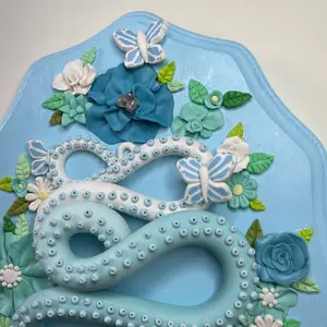 Frost polymer clay wall art