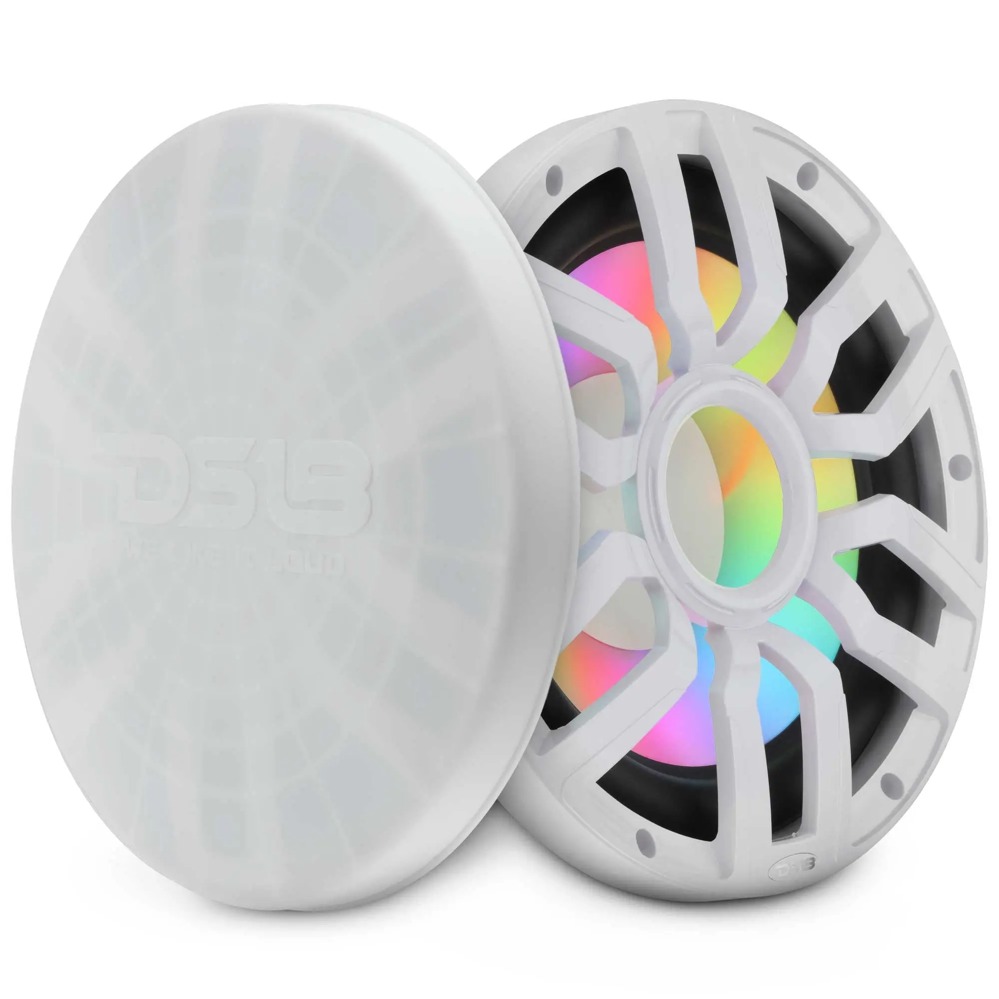 12” Marine Subwoofer with Hybrid Magnet Motor, Removable Grille and Digital LED Lights - 600W RMS 4-Ohm