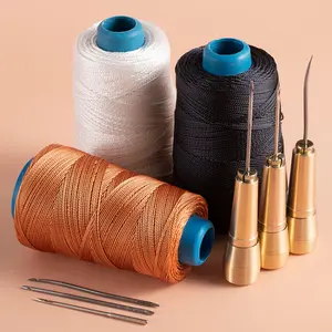 Leather Repair Awl Cone Tool, Shoe Repair Needle Punch, Hole Puncher, Reinforced Nylon Thread, Durable Leather Patching Kit, Sewing Supplies Crafts