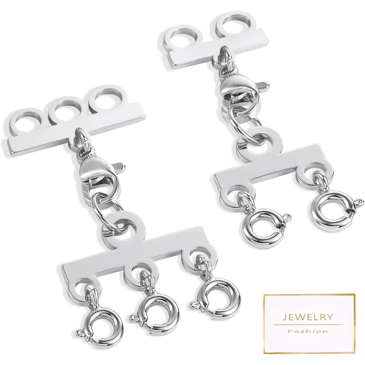 Necklace Separator for Layering Necklace Layering Clasps Connectors for Multiple Necklaces(2 PCS)