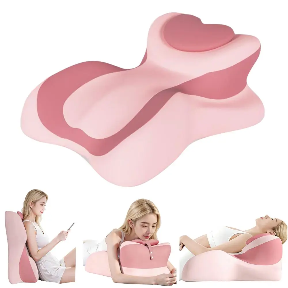 Ergonomic Heart-Shaped Memory Foam Breast Support Pillow - Cute, Pressure-Relieving Sleep Cushion for Bedding Use, Bed Accessories Pillows