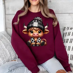 Highland Cow Sweatshirt, Highland Cow, Cute Cow Sweatshirt, Western Shirt, Cowboy Shirt, Cowgirl Shirt, Country Tee, Farm Sweater
