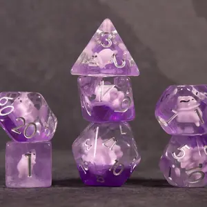 Pink Triceratops Dice Set