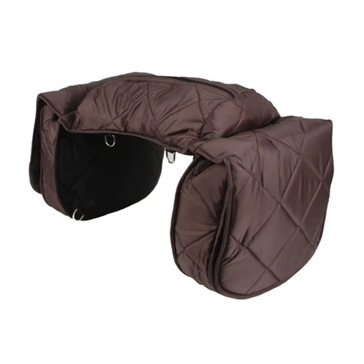 212 MAIN Large Rectangular Equestrian Cooler Saddle Bag - Durable Nylon Shell, 10mm Foam Quilted Insulated Bag, Leakage Prevention Liner, Maximum Protection for Horseback Trail Rides, Brown, 13x12x4", Equestrian Gear