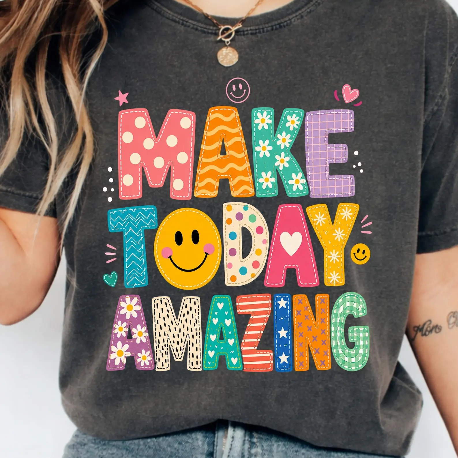 Inspirational Quote Graphic Tee - Comfort Colors Make Today Amazing Shirt, Growth Mindset Motivational Saying T-Shirt, Positive Mindset Gift