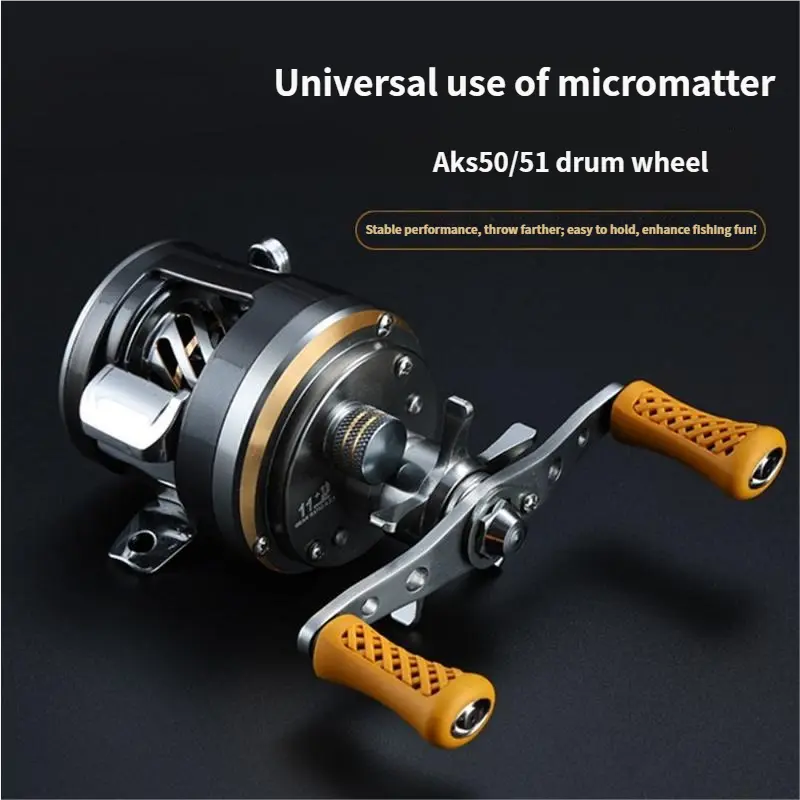 Haibao All-Metal Micro-Drum Saltwater Baitcasting Reels, 11+1BB, 7.2:1 Speed Ratio, Magnetic Brake, Compact Lightweight Durable Design, Precise Control, Better Handling, Compatible with Circle Fishing Rods for Trout/Bass, Compact Form