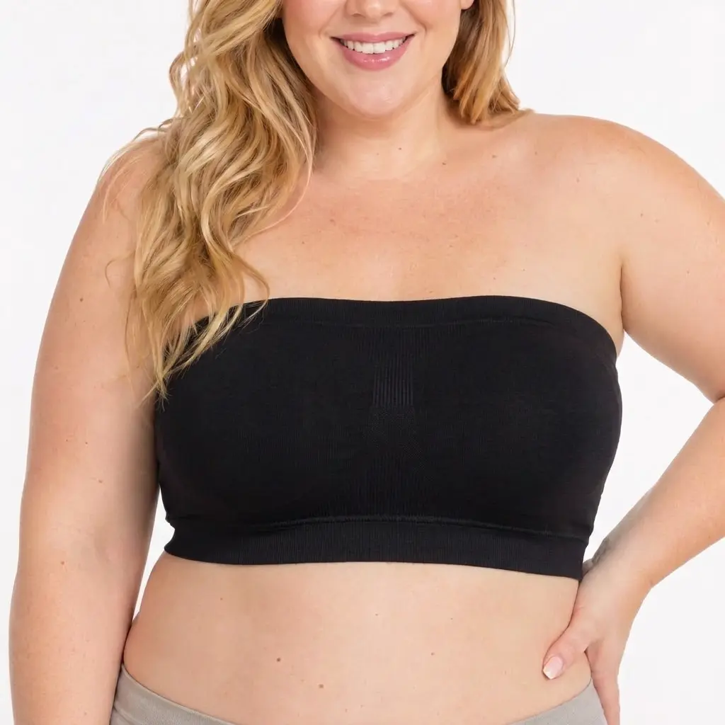 Women's Convertible Strapless Bandeau Bra, a Supportive Fuller Bust Solution with Anti-Slip Grip, Wire-Free & Seamless with Removable Straps, Bras For Women, Concealing Strapless Bras