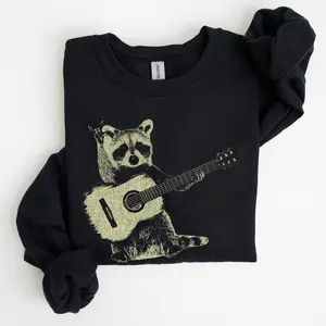 Raccoon playing guitar, funny animal sportswear GARMENTARY
