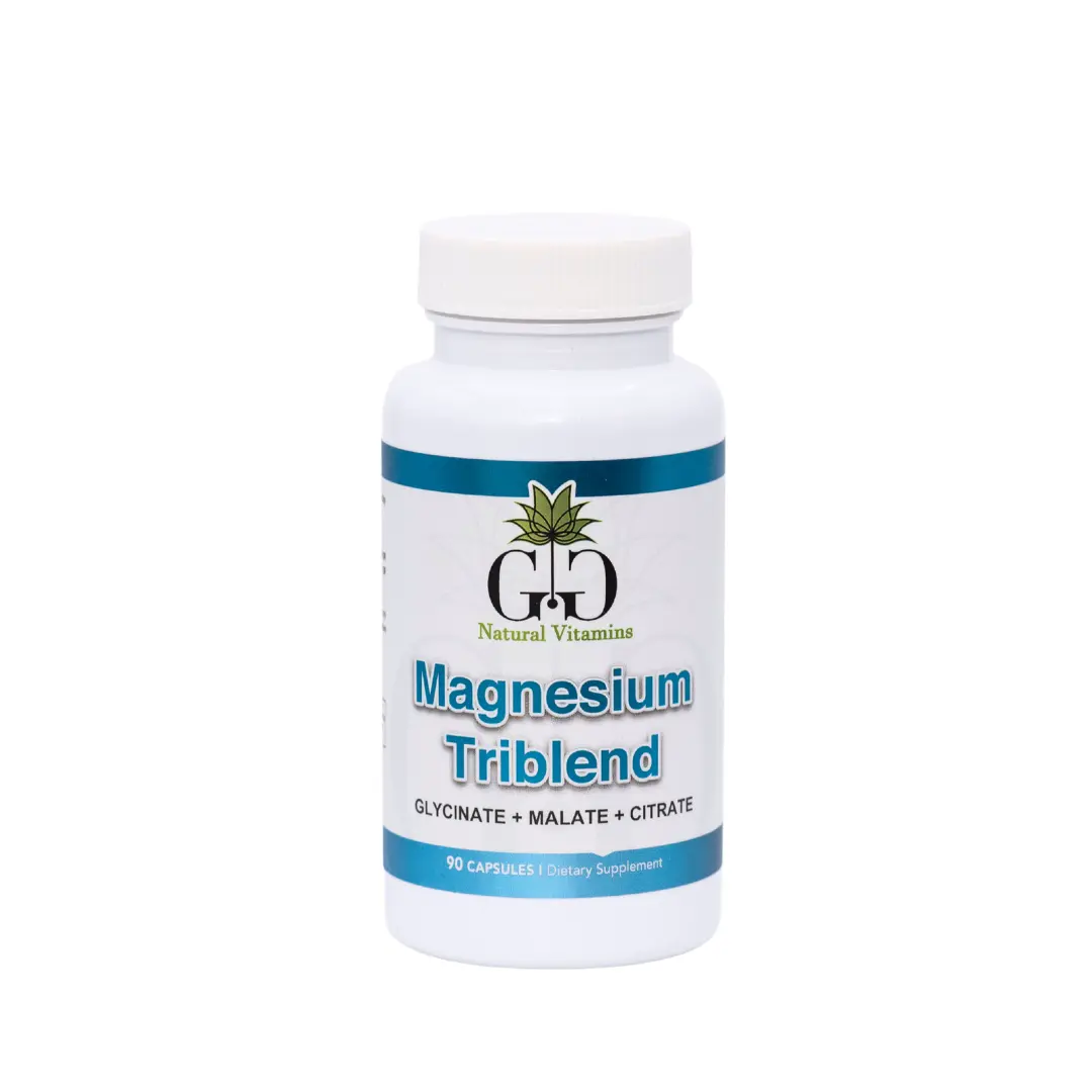 GG Natural Vitamins Magnesium Triblend Glycinate, Malate & Citrate 90 capsules supplement Healthcare Fitness