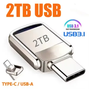 USB Flash Drive 2TB  3.2 Type C PenDrive Memory Stick 2TB Pen Drive Flash Disk for PC Smartphone Storage U Disk