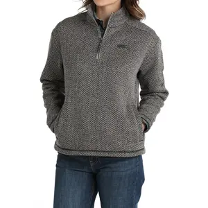 Cinch Women's Southwestern 1/4 Zip Long Sleeve Fabric Pullover Sweatshirt - Casual Fashion Top for Women