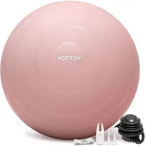 Anti-Burst Exercise Ball for Working Out, Yoga & Pregnancy, Extra Thick Workout Ball for Physical Therapy & Fitness