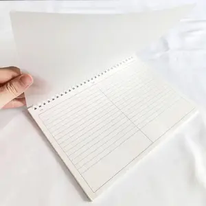 1 PVC soft cover coil notebook - Horizontal column layout design, B5 size, suitable for study notes | work records | DIY diaries | mind maps, applicable to students and office workers, Notebook For School