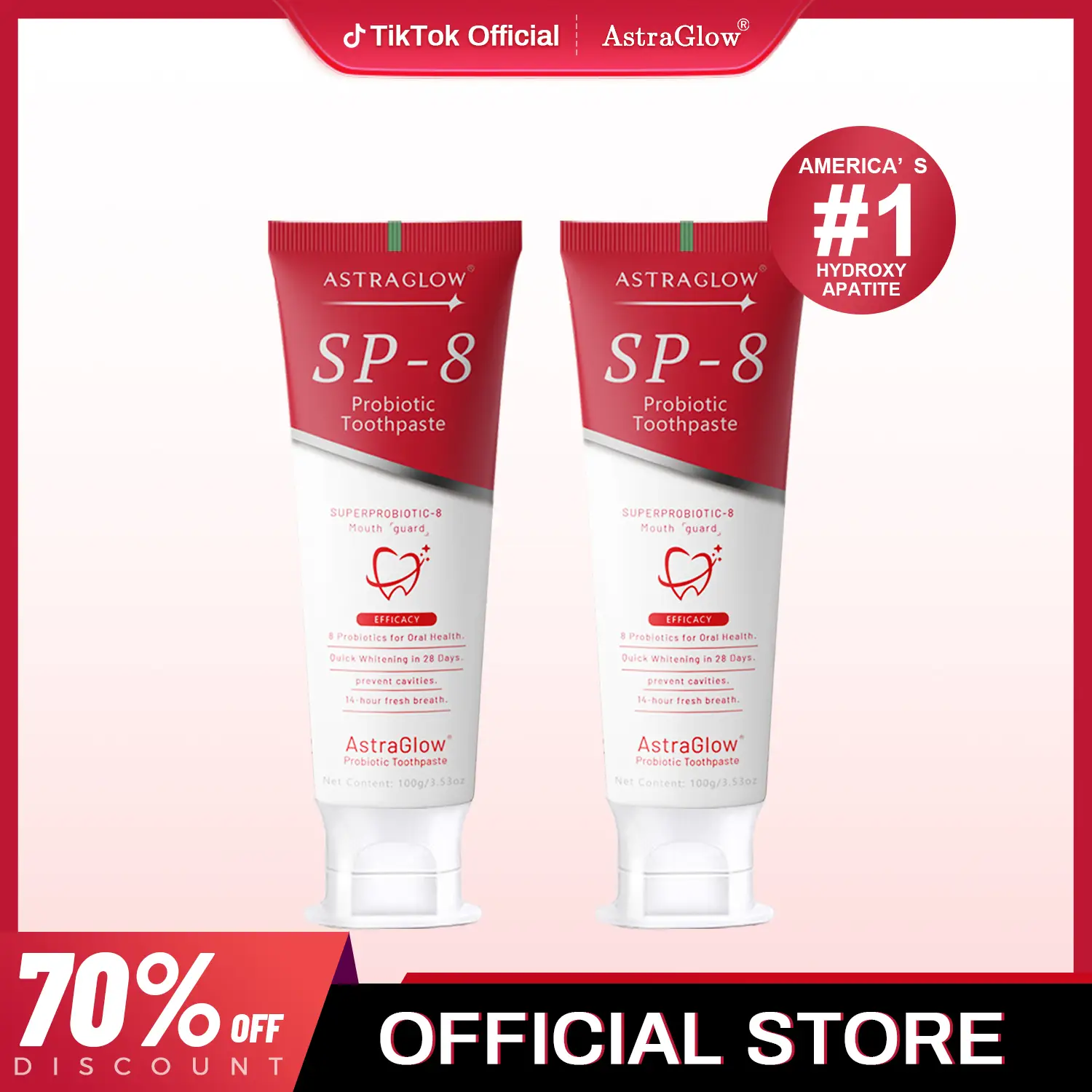 AstraGlow SP-8 toothpaste for Oral Health, Free of Fluoride-hydroxyapatite toothpaste official authentic product