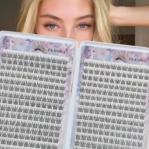 Fish Tail Three-Part Single Cluster Lazy Beginner Daily False Eyelashes Natural Bare Skin Realistic Segmented, Easy to Wear, DIY Volume Eyelashes