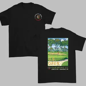 U.S. Open 2025 Vintage Graphic Shirt for Men and Women, Breathable Cotton Apparel, Oversized Unisex Top, Perfect Gift for Golf Fans