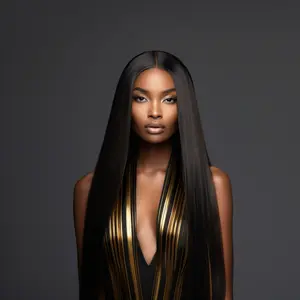 LUCY 100% Brazilian Human Hair 13X4 Lace Frontal Wig Straight Style 180% Density