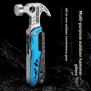 Multifunctional Sheep Horn Hammer Pliers Nail Puller Powerful Combination Portable Foldable Tool, Essential Life Helper