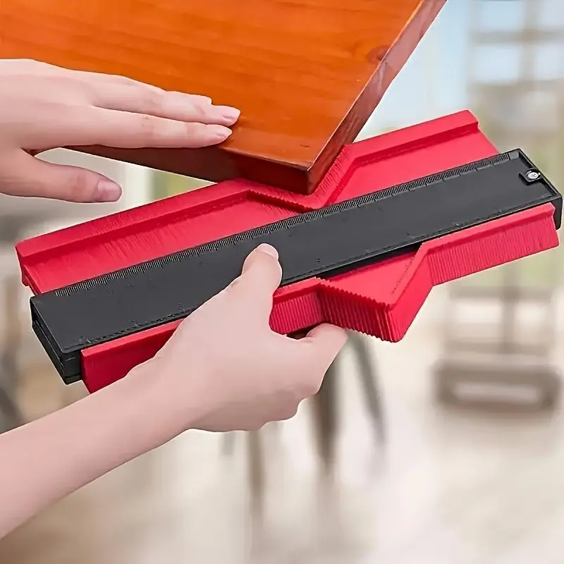 1pc Adjustable Contour Gauge Duplicator - Precision Irregular Shape, Corner & Stair Measuring Tool, Measuring Instrument, Durable ABS Plastic Ruler for DIY Woodworking, Carpet, Tile Installation, with Inch/Cm Scale